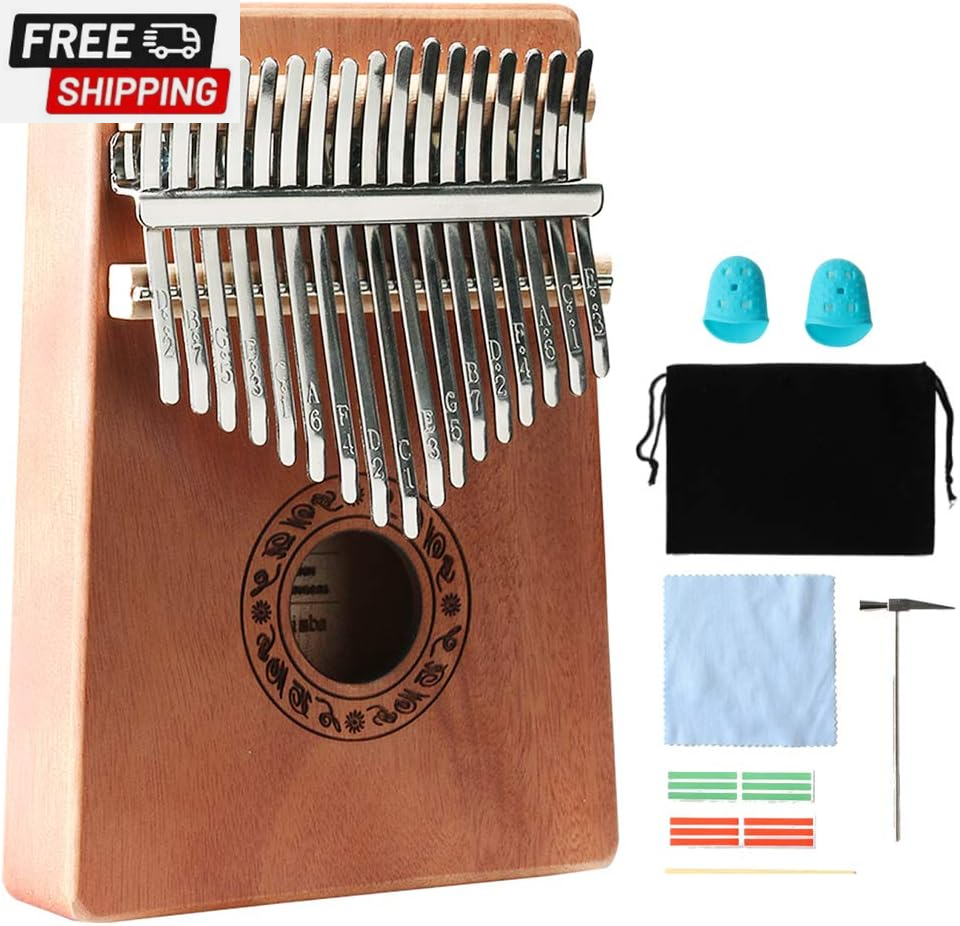 Kalimba Thumb Piano 17 Keys Portable Mbira Finger Piano Music Instrument Gifts f