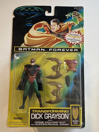 RARE Batman Forever Transforming Dick Grayson ERROR NO EYES & Correction Robin - Picture 2 of 10
