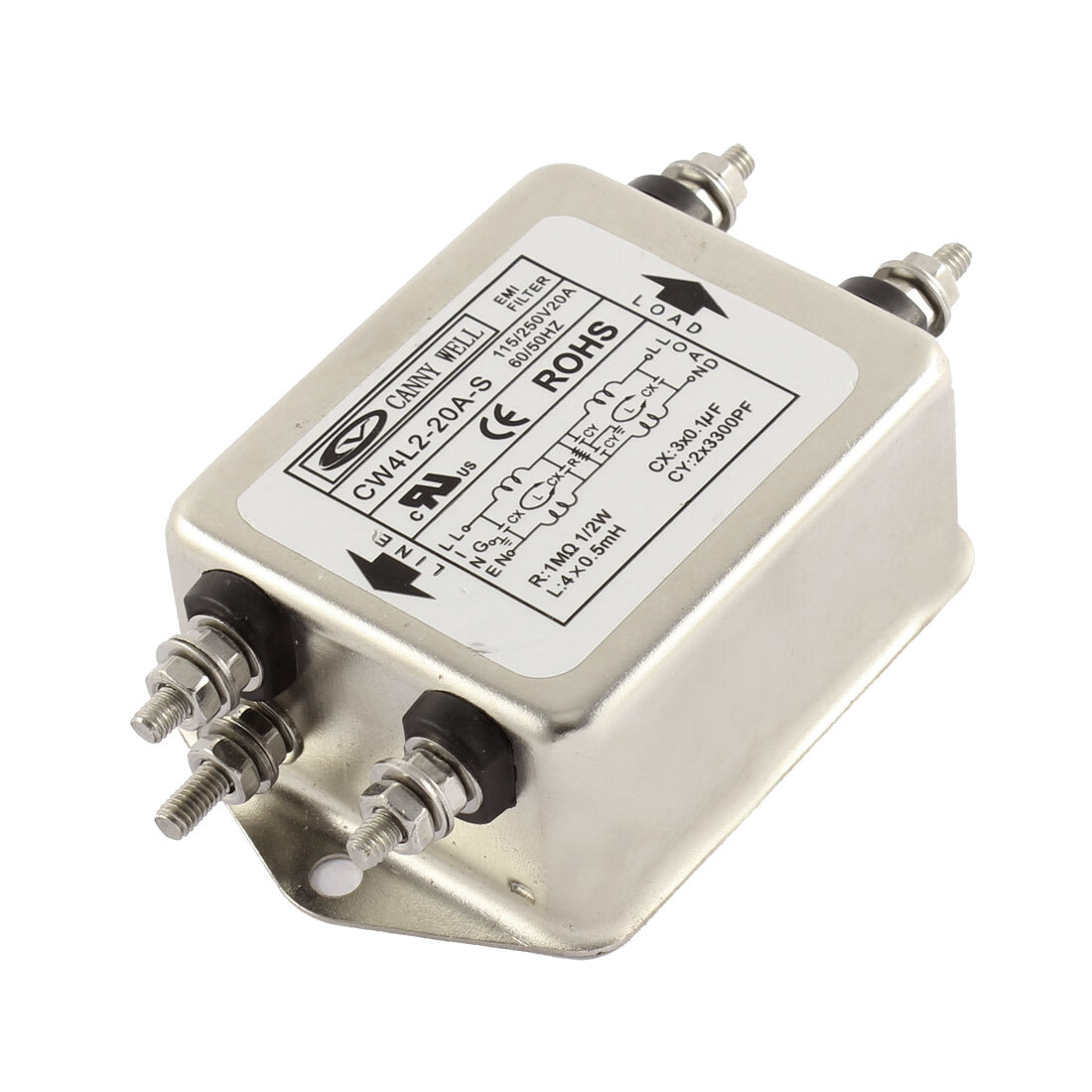 115V/250V 20A 50/60Hz CW4L2-20A-T Línea De Alimentación Filtro EMI Terminal Filtro De Cable De Alimentacion