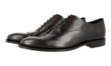 PRADA Cap Toe Oxford Dress Shoes Leather Sole - Brown - NEW -  US 13 EU 46