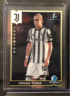 TOPPS 1ST BOWMAN CHROME KENAN YILDIZ RC JUVENTUS TEAM SET ROOKIE 