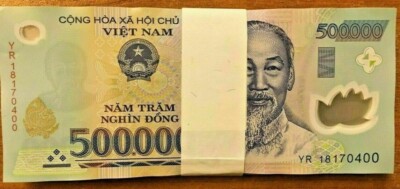 Vietnamese Dong 50 Million ( 500000 x 100 Piece ) Vietnam 500,000