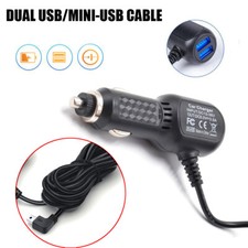 12FT Mini-USB Car Charger Power Cord for Garmin Drive 52LM Nuvi 2597 LMT 2557 US