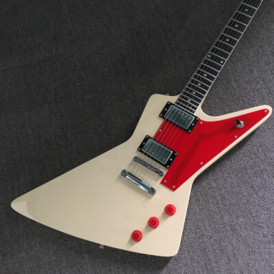 Cream Color Mahogany Body Explore Electric Guitar 6 Strings HH Pickups