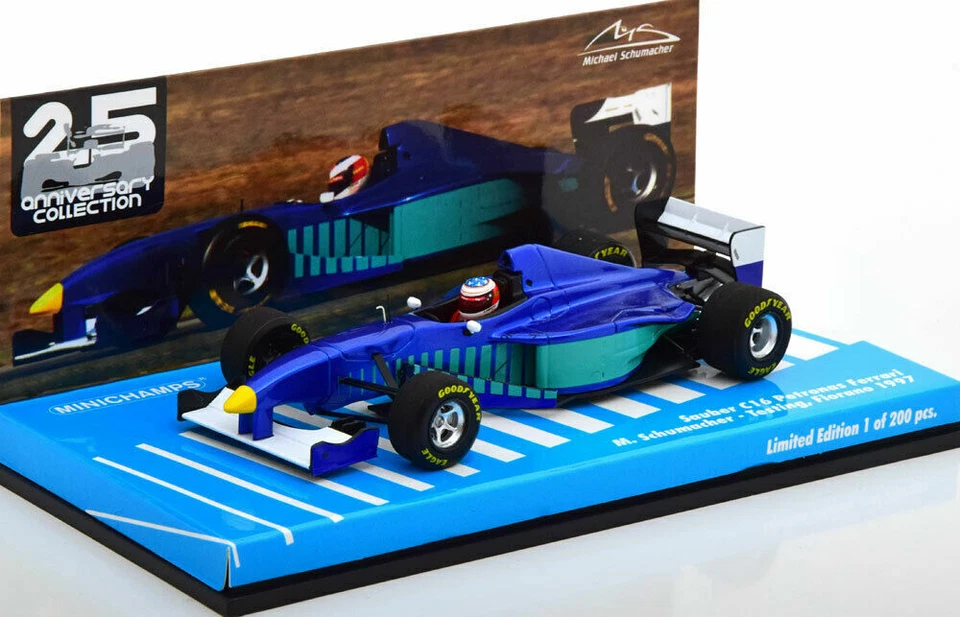 MODELLINO AUTO 1:43 MINICHAMPS FORMULA 1 SAUBER C16 SCHUMACHER TEST FIORANO 1997 - Immagine 4 di 4