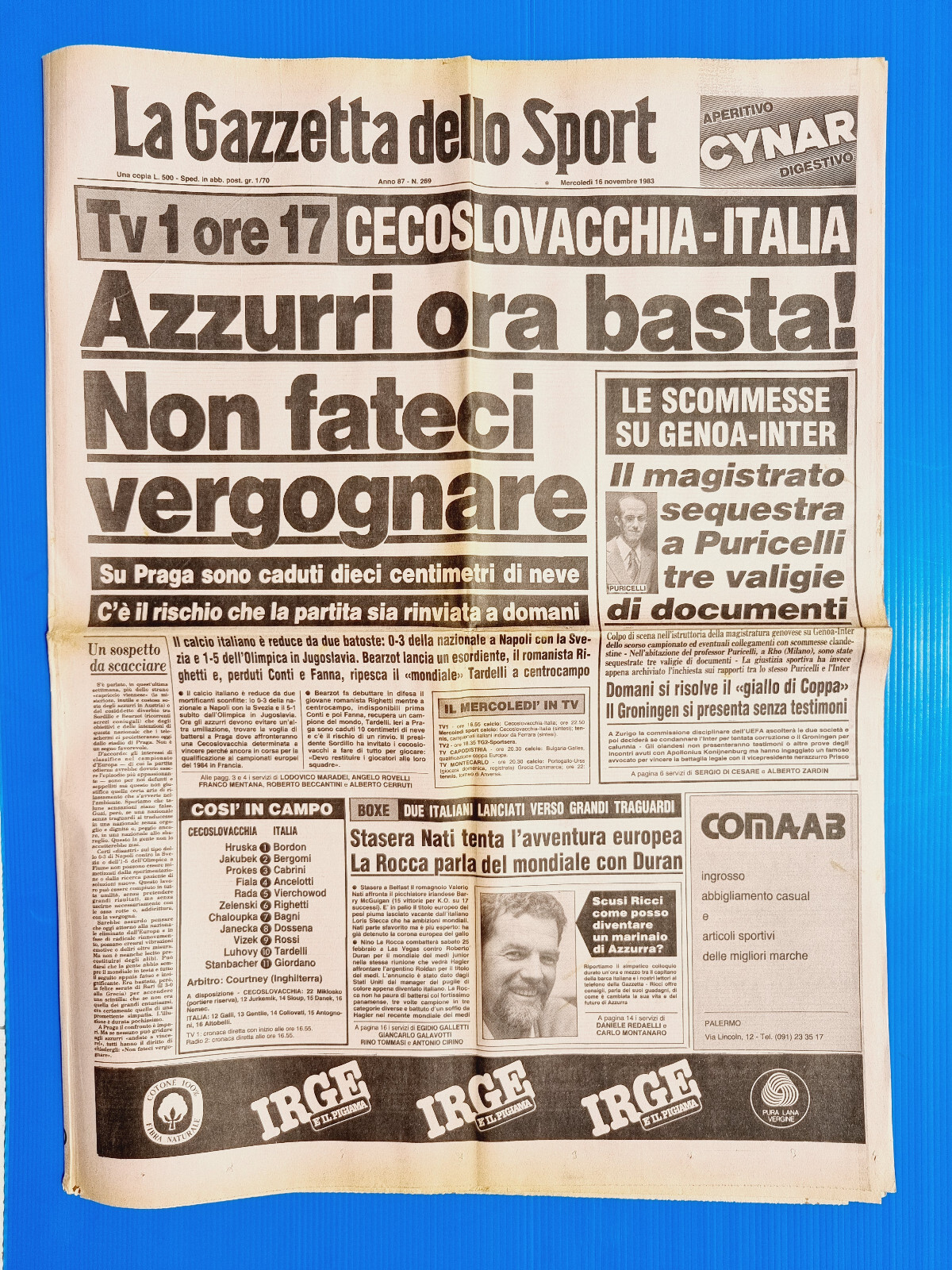 Gazzetta dello Sport 4 October 1959 Arc de Triomphe - Auto