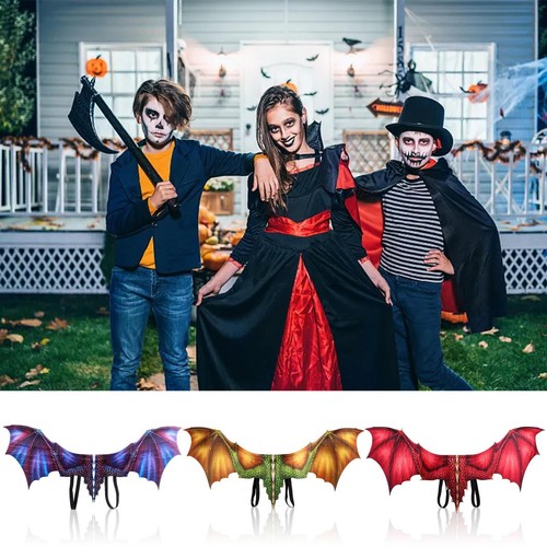 Halloween Dragon Wings Costume Fabric Cosplay Party Carnival Wings for Adults UK - Picture 1 of 22
