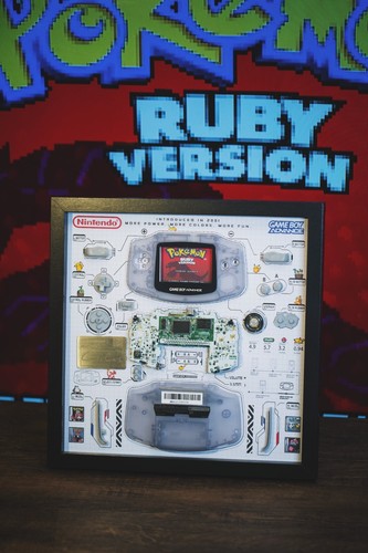Teardown Art,Framed Gameboy Advance Disassembled,Wall Decor,Gift for Him. - Picture 2 of 19