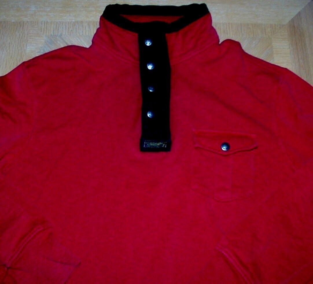Polo Ralph Lauren 1/4 Zip/Snap Button Mock Neck Pullover, Red or Black,  New