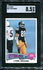 1975 Lynn Swann Rookie Card Topps #282 Pittsburgh Steelers SGC 8.5 NM - MINT+