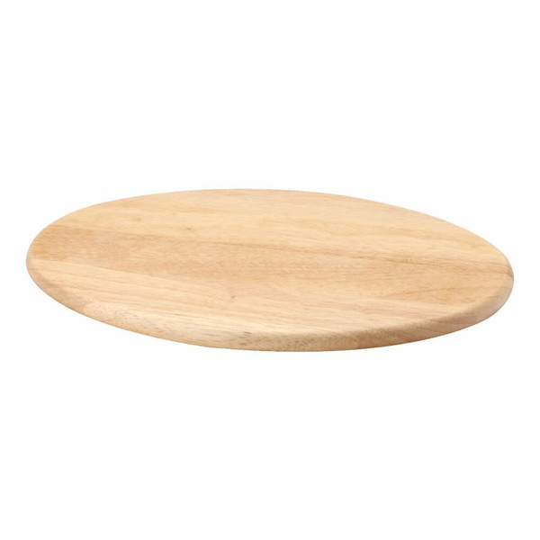 Continenta Schneidebrett Oval Servierbrett KüChenbrett Gummibaumholz 34.5X25.5Cm-image