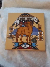 Painted Earthtones Vintage 1990 Tile