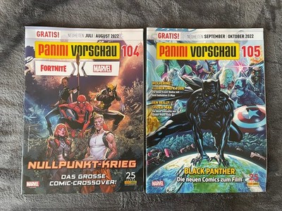 Nr. 104+105 / Panini Vorschau / Black Panther / Fortnite / Marvel