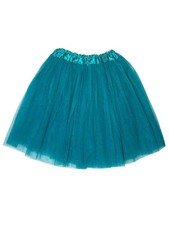 Women's Teal Green Blue Tutu Skirt   3-Layer Tulle Ballet Skirt for Halloween Co