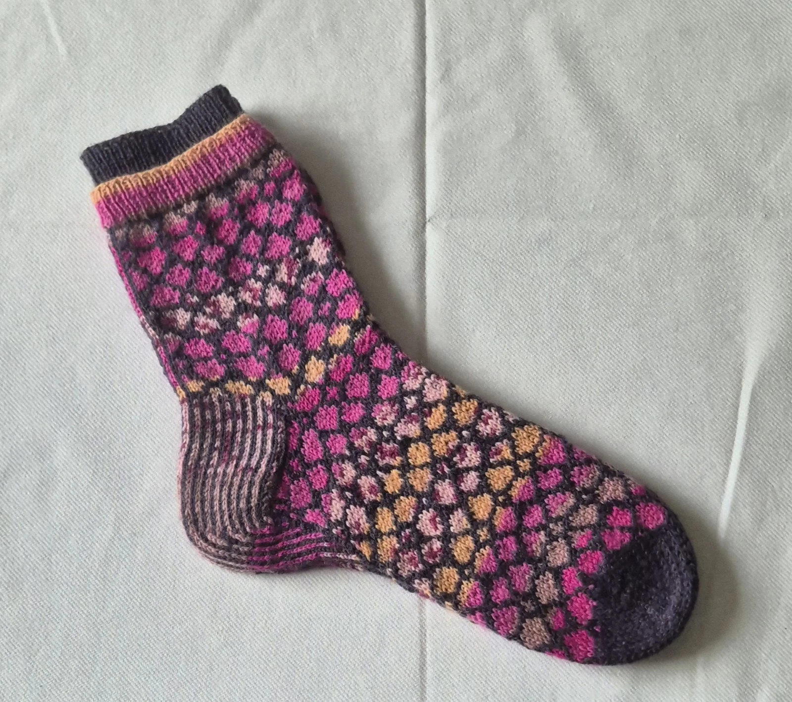 Hand Knitted Wool Socks Size 6-6,5 Uk 39-40,5Eu