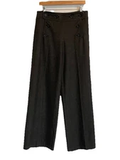 Women's Max Studio Charcoal Gray High Waisted Sailor Pants Trousers Size 6