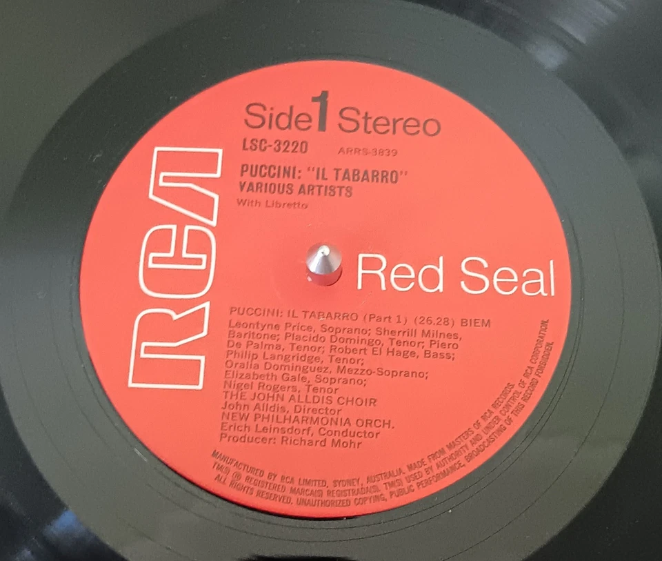 Leontyne Price, Placido Domingo - Puccini Il Tabarro - LP record and cover VG - Image 3 of 3