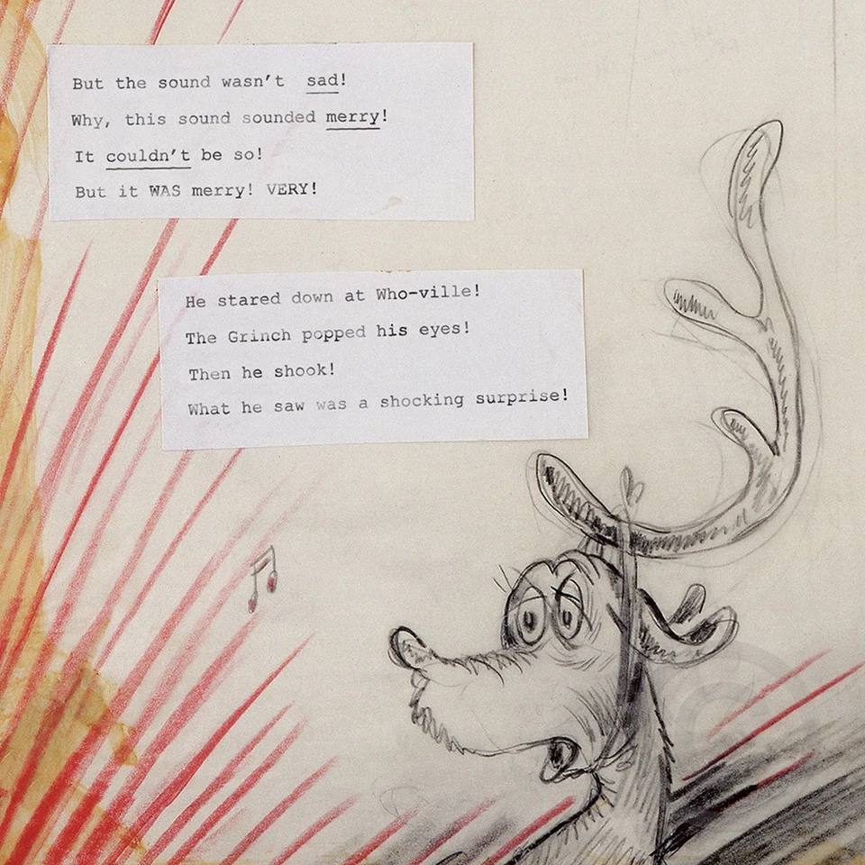 Dr Seuss Art "¡ESTE SONIDO SONABA FELIZ!" LE, galería enmarcada + certificado de autenticidad Foto 2 de 4