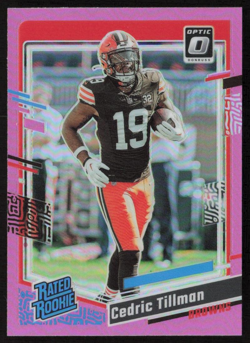2023 Donruss Optic Rated Rookie Pink Cedric Tillman #224 Browns