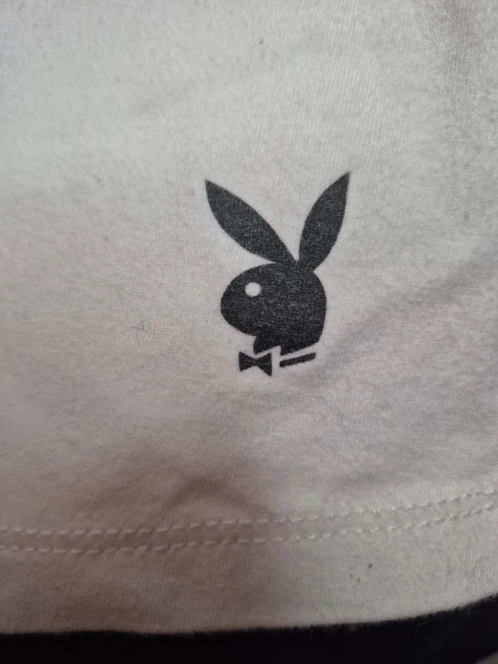 Y2k Vintage PLAYBOY INTIMATES  Camisole White & Black See Thru Chest MEDIUM - Image 4 of 4