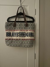 12x12 Brave Girl Tote. Decals Handmade
