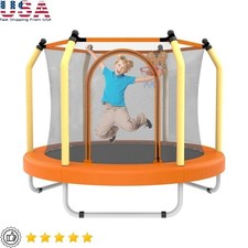 Trampoline Kids Safe Enclosure Hexagonal Easy Assembly Indoor Outdoor Play New