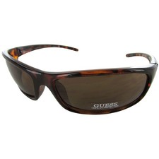 Guess Mens GU6250 Sport Shield Fashion Sunglasses, Tortoise/Amber