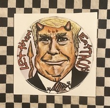 Let Them Eat Tacos Anti-Trump Sticker 3  Round Glossy