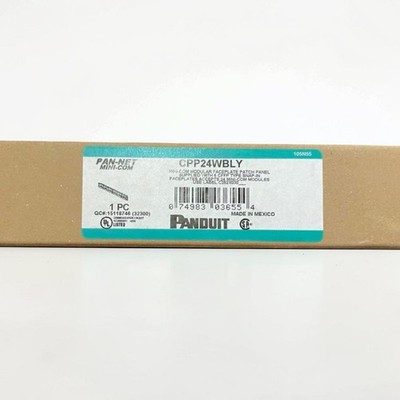 PANDUIT CPP24WBLY Modular Patch Panel 24-Port 1U 4-Port Faceplate Indoor Use