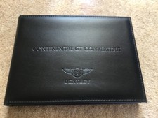 BENTLEY CONTINENTAL  GTC CONVERTIBLE  V8 W12 & SPEED OWNERS MANUAL HANDBOOK