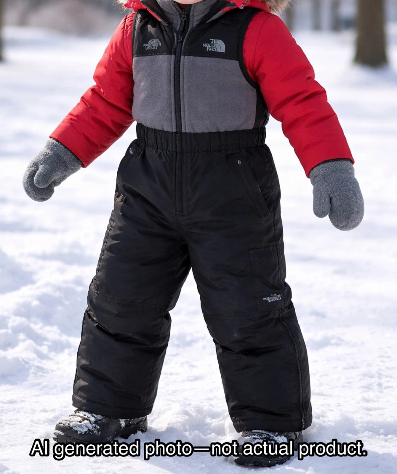 The North Face Toddler 3T DryVent Snow Bibs Black Waterproof Insulated Ski Pants