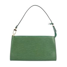Louis Vuitton Pochette Accessoires Epi Handbag Leather Green
