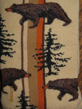 FOR BARE FEET BEAR AND PINETREE LOGO SOCKS LARGE NEW WITH TAGS MADE IN USA