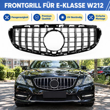 Frontgrill f&uuml;r Mercedes E-Klasse W212 S212 2014-18 Silber Vertikalstreben