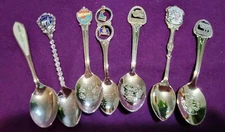 Seven (7)  NORTHWEST/NORTH STATES MINIATURE COLLECTOR SPOONS