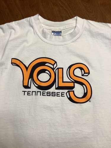Vintage 90s Tennessee Volunteers Vols Shirt Size XL White Gildan Supra