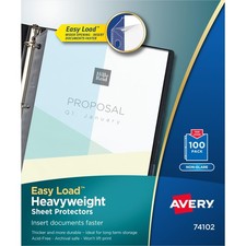 Avery Clear Heavyweight Sheet Protectors, Non-Glare, Easy Load, 100 Document Pro