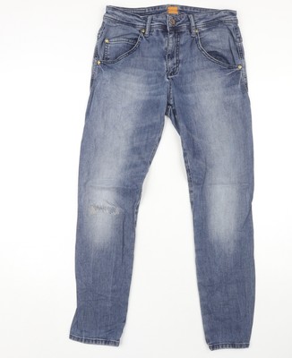 Hugo Boss Herren Jeans Blau Straight 26/32
