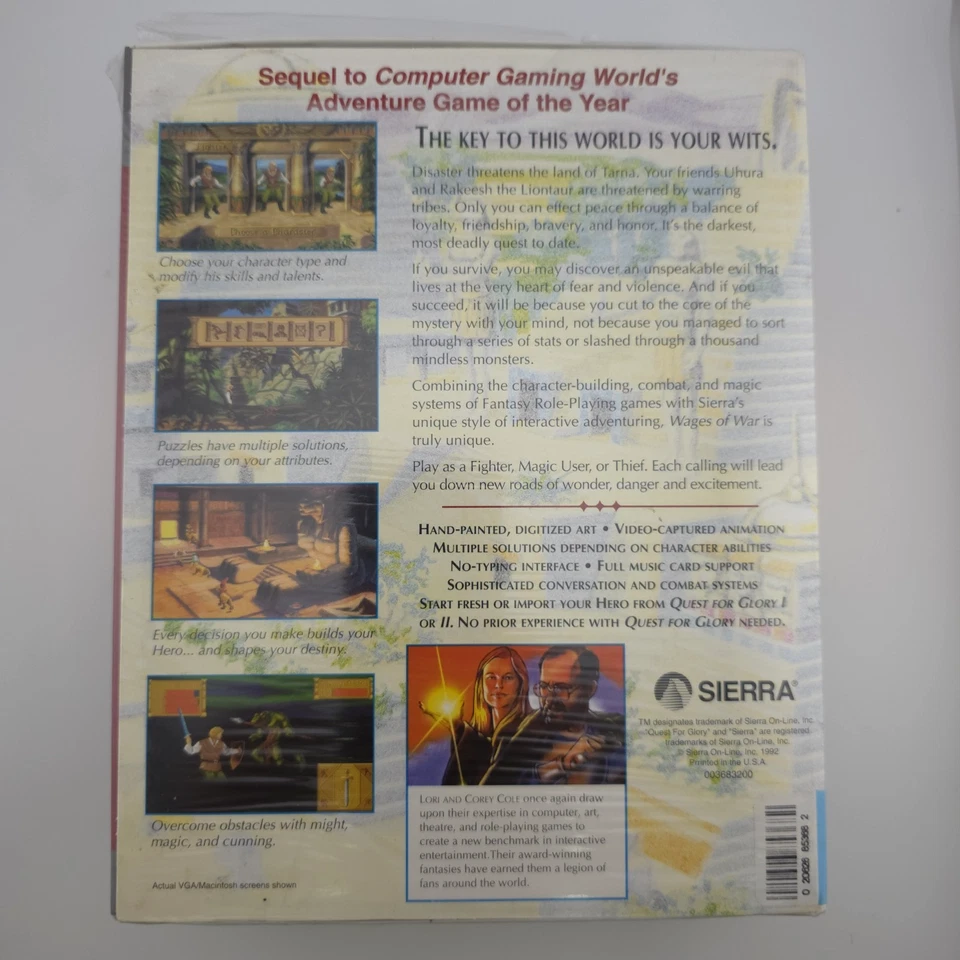 Quest for Glory III: Wages of War, 1992, Big Box, New & Sealed - Image 3 of 4