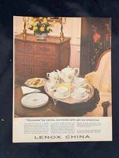 Magazine Ad* - 1956 - Lenox China - "Rhodora"
