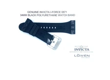 Authentic Invicta I-Force 0871 Black Polyurethane 34MM Watch Band