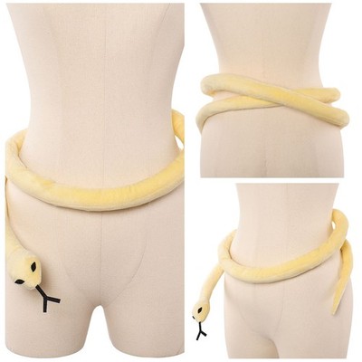 Hazbin Hotel 2(2025) Lucifer Helluva Boss Cosplay Snake Belt Props Yellow Scarf