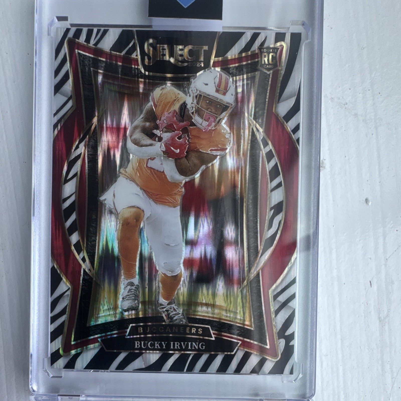 2024 Panini Select - Concourse Bucky Irving #4 Zebra Shock Prizm (RC)