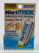 WartSTICK solid stick Wart Remover .2oz salicylic acid Twin/Family Pack =2 tubes