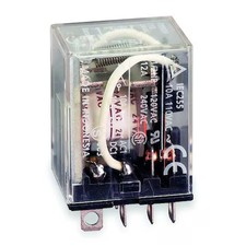 Omron Ly2-Dc12 Plug-In, General Purpose Relay, Square, 10 A, 8, Tab