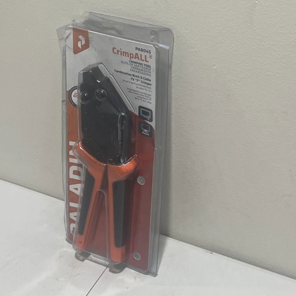 Paladin Tools CrimpAll 8045 Ergonomic Crimper – RJ45 & Cable TV "F" Combo Tool - Image 2 of 4