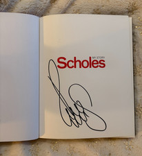 Paul Scholes Hand Signed Man Utd Legend #18 Autobiography Book PSA QO Card + COA