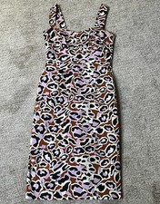 J Crew Cheetah Print Sheath Midi Dress Knee Length Size 2