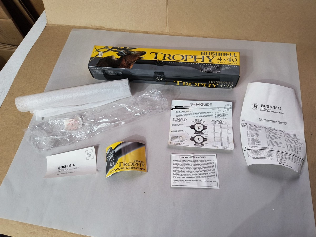 Bushnell 73-0440 4 X 40 Fixed Power Scope Appears Never