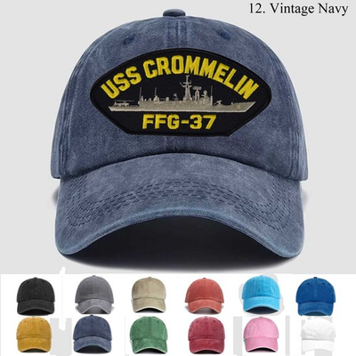 #ad Customized Personalization Embroidered Hat Uss Crommelin Ffg 37 Trucker Hat $17.99